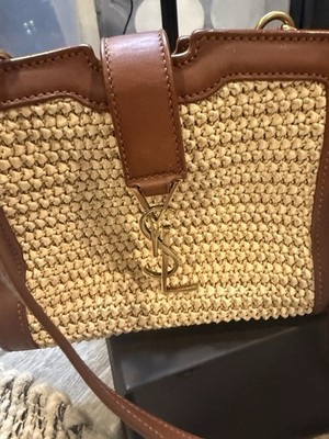 サンローラン SAINT LAURENT カバス CABAS ラフィア Raffia Saint Laurent Monogram Cabas Downtown Straw Baby Mini | eBay