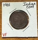 1901 Indian Head Cent Penny Nice VF Very Fine U.S. 1c Type Coin (Raw3046)