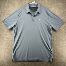 Travis Mathew Golf Polo Shirt Men Size XXL Light Blue Short Sleeve