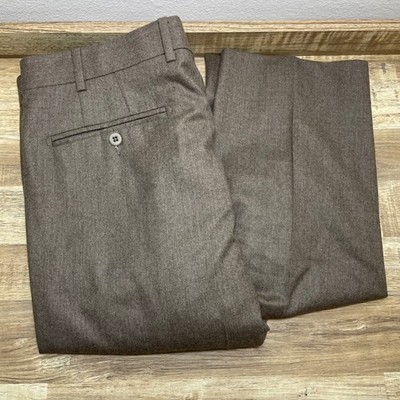 Zanella Todd Vitale Barberis Canónico Brown Wool Dress Pants Made Italy Mens 34