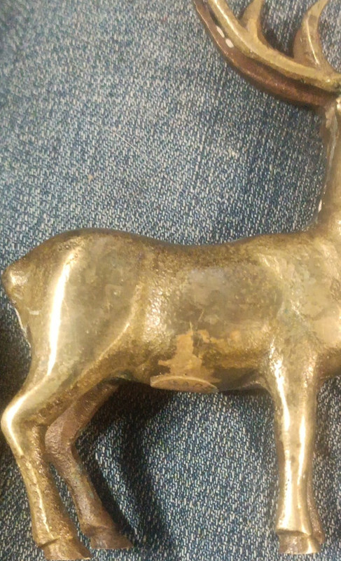 Brass Deer Figurine Deer Collectible Vintage Home Decor Sculpture Ornament