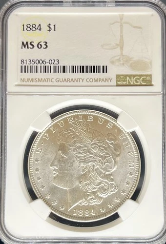 1884 Morgan Dollar MS63 NGC (#PA8135006023)