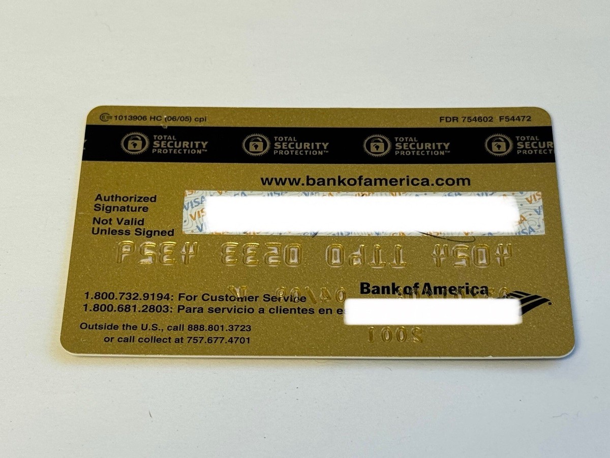 Bank of America Gold Credit Card USA Expired in 2009 | eBay
