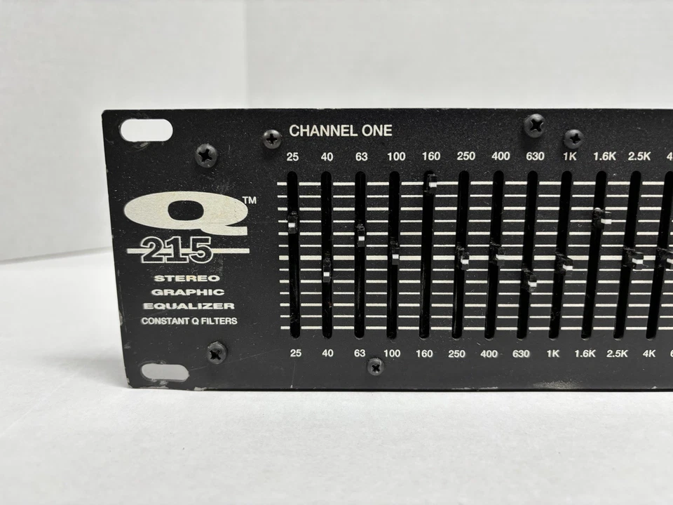 Peavey Q215 Stereo Graphic Equalizer, TESTED- 2 Channel 1/4” Rack Mount EQ 215 - Image 2 of 4
