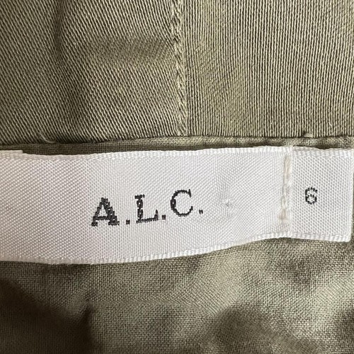ALC Krew Pants Size US 6 Khaki Tapered With Belt *Flaws* - Picture 6 of 14