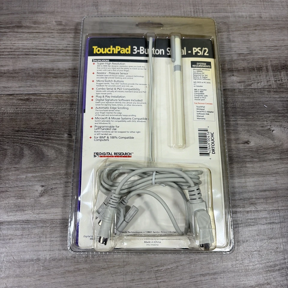 Vintage Rare Digital Research Technology DRTOUCHC touchpad 3-button Serial-PS/2 - Image 3 of 3