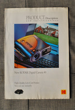 KODAK DC40 DIGITAL CAMERA 40 A4 SALES PRODUCT BROCHURE UK ORIGINAL 1995 RARE