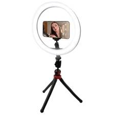 Vivitar 10-Inch Streaming Essentials LED Ring Light with Spider Tripod