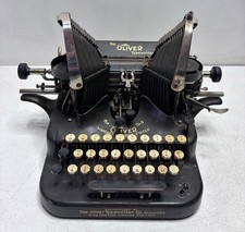 Antique Oliver No 5 Typewriter Standard Visible Batwing Writer USA 1908?