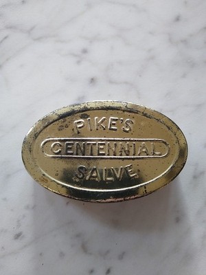 Vintage Pike's Centennial Empty Salve Tin Chelsea Mass