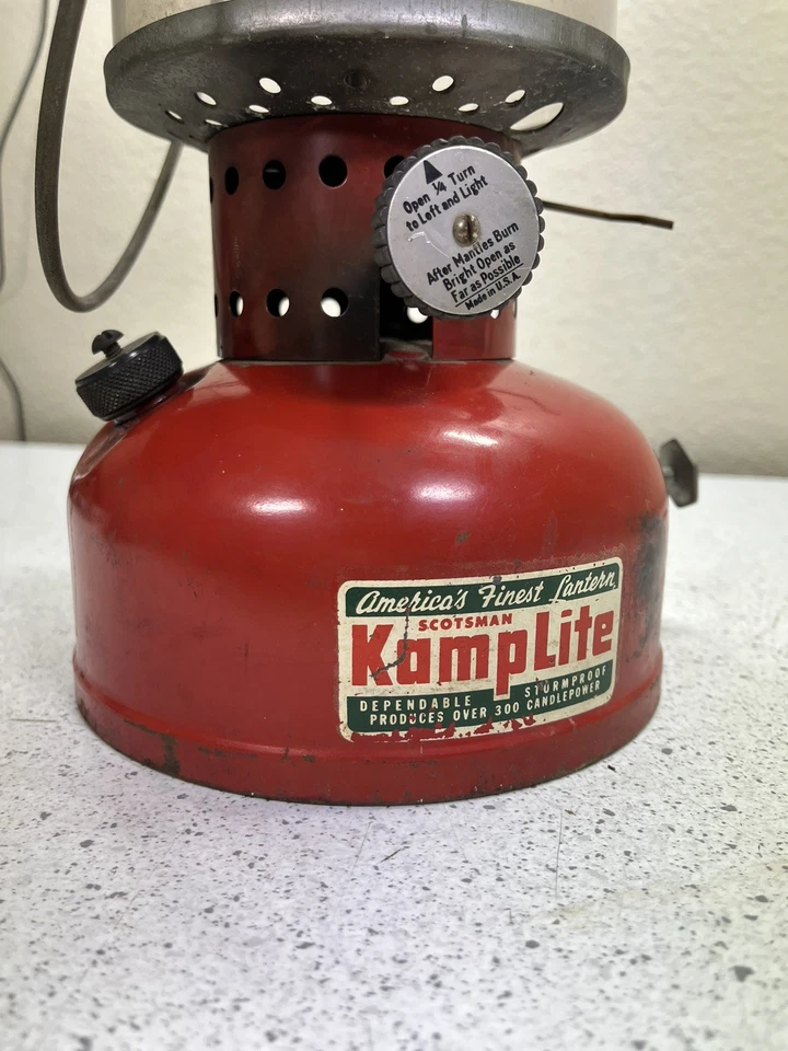 De colección Scotsman Kamplite #RL-32B con Linterna Globe Camp Original Foto 4 de 4