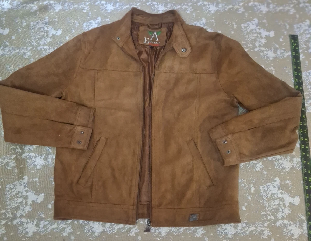 Emporio Armani Leather Outer Shell Brown Coats, Jackets & Vests