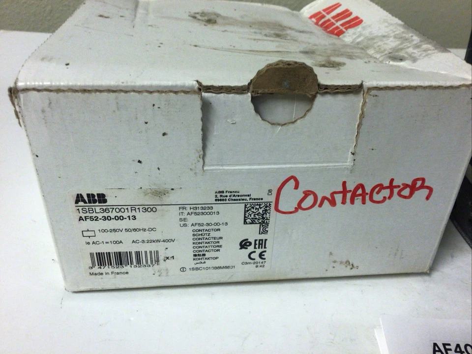 NEW, ABB AF52-30-00-13 /1SBL367001R1300, 100-250V 50/60 HZ-DC CONTACTOR - Image 2 of 4