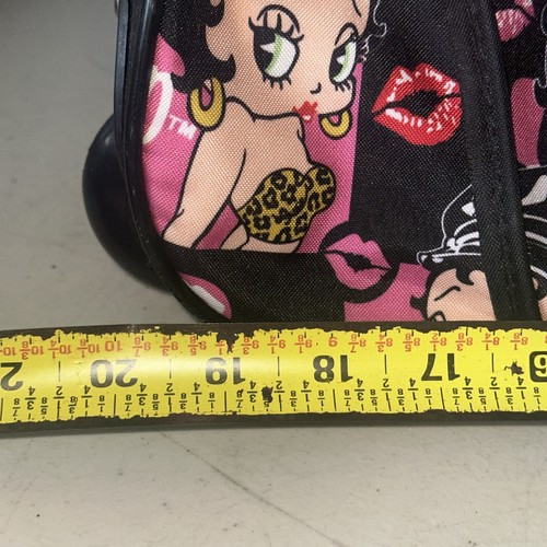 Betty Boop AOP 3 Zip Closure Roll Away Travel / Overnight Duffle Bag - Picture 5 of 8
