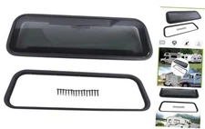 RV Window Tinted RV Window with Net Screen and Trim Ring, Fit 33.5" W x 10.5" H