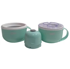 DASH My Mug Ice Cream Maker Aqua Soft Serve Single-Serve w/ 2 Bowls - NO MIXER