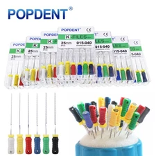 POPDENT Dental Endo Root Canal File K-FILES Stainless Steel Hand Use 21/25 mm