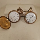 Lot Of 2 Elgin Pocket Watches 7 Jewel Fahys Montauk Conqueror No 1 Both Running