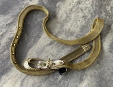 Vintage Donna Katz Gold Mesh Chain Belt Adjustable Buckle Womens Medium