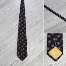 Robert Talbott Tie Paisley Floral Print W 4" L 58" Classic Woven USA 100% Silk