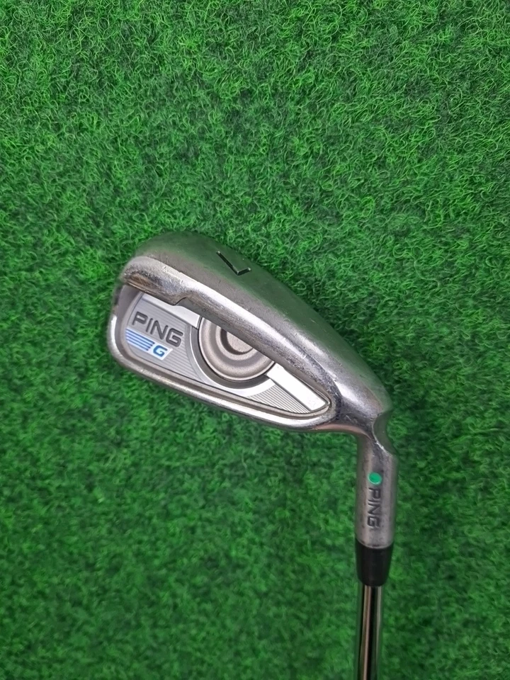 PING G 7-Eisen - Herren (Stahl, 38,75 Zoll, Rechts, Regular, Green Dot)