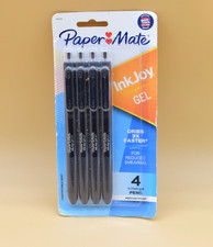 4 Pack Paper Mate InkJoy Gel Retractable Pens 0.7mm, Medium Point, Black