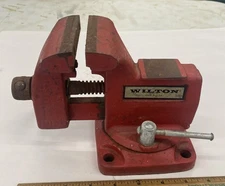 Vintage Wilton 3 1/2 Inch Swivel Bench Vise with Anvil & Pipe Jaws, sh6971