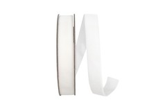 Woven Edge Velvet Ribbon White 7/8 Inch x 10 Yards Craft Gift Wrapping Trim