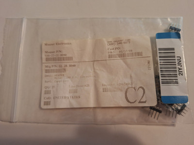 Molex 22-28-8040 Headers & Wire Housings  Breakaway 4 Position 2.54 mm  26pcs