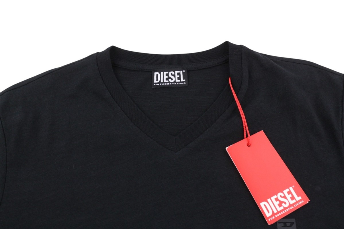 DIESEL T-Norrie-HD Men T-Shirt L Black Short Sleeve Crew