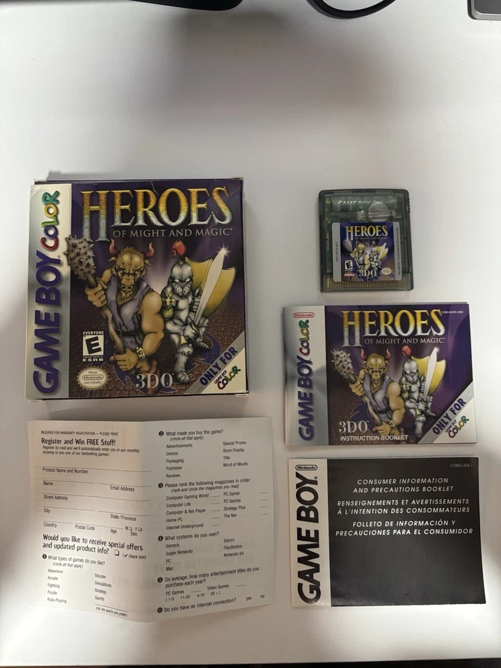 Heroes of Might and Magic (Game Boy Color GBC) Completo En Caja - ¡Probado! Foto 3 de 4