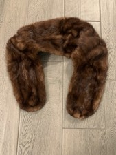 Vintage Brown Fur Round Collar Accessory