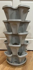 5 Tier Stackable Strawberry, Herb, Flower, and Vegetable Planter