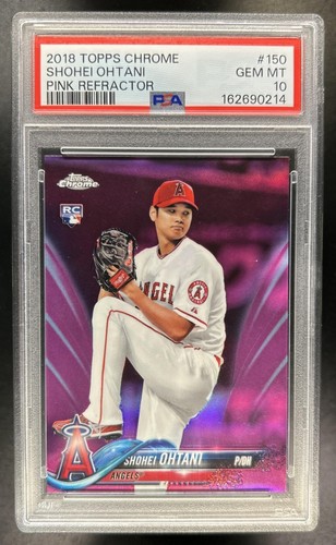 2018 Topps Chrome Shohei Ohtani RC Pink Refractor Rookie #150 Angels PSA 10