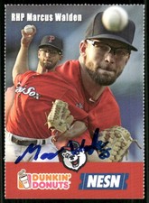 2019 Pawtucket Red Sox MARCUS WALDEN Signed Card autograph auto