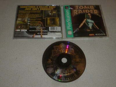 PLAYSTATION PS1 VIDEO GAME TOMB RAIDER  GREATEST HITS COMPLETE EIDOS CORE PS2