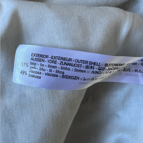 Kimono Zara imprimé en lin mélangé moyen - grand bleu blanc neuf avec étiquette - Photo 8/8