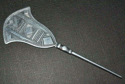 Tuareg Tribal Aluminum Metal Hairpin Veil Pin, Hair Decoration Niger, Africa