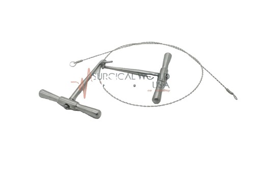 40ft OB/Dehorning Wire With Handles - Rust Resistant Saw Wire For Animal Horns