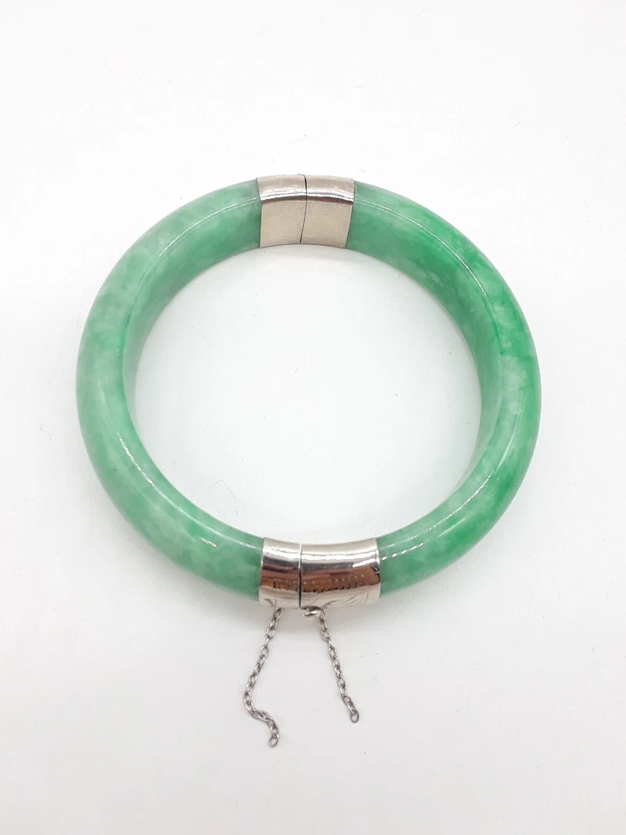 Sterling silver bracelet jade bangle online