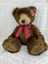 FAO Schwarz Teddy Bear Plush Furry Large New W/Tags Gift Brown Stuffed Animal B2