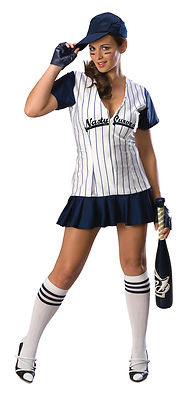 Ladies NASTY CURVES Baseball Costume Dress + Cap Hat + Socks Adult Small 2  4 6 | eBay