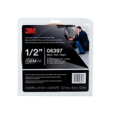 3M Auto Acrylic Plus Attachment Tape 1/2" x 10 yd Black 06397 - Car Trim Molding