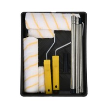 Paint Roller Set Extension Pole Tray Paint Brush Roller Sleeves for Wall/Ceiling