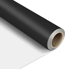 Black Gray Gift Wrapping Paper 17 Inches X 32.8 Feet Solid Color Matte Paper 
