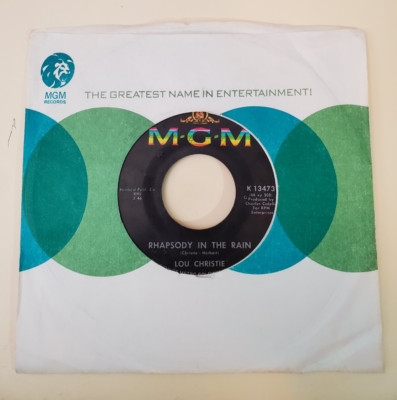 Lou Christie RHAPSODY IN THE RAIN / TRAPEZE (ROCK 45) #13473 PLAYS VG+ TO VG++