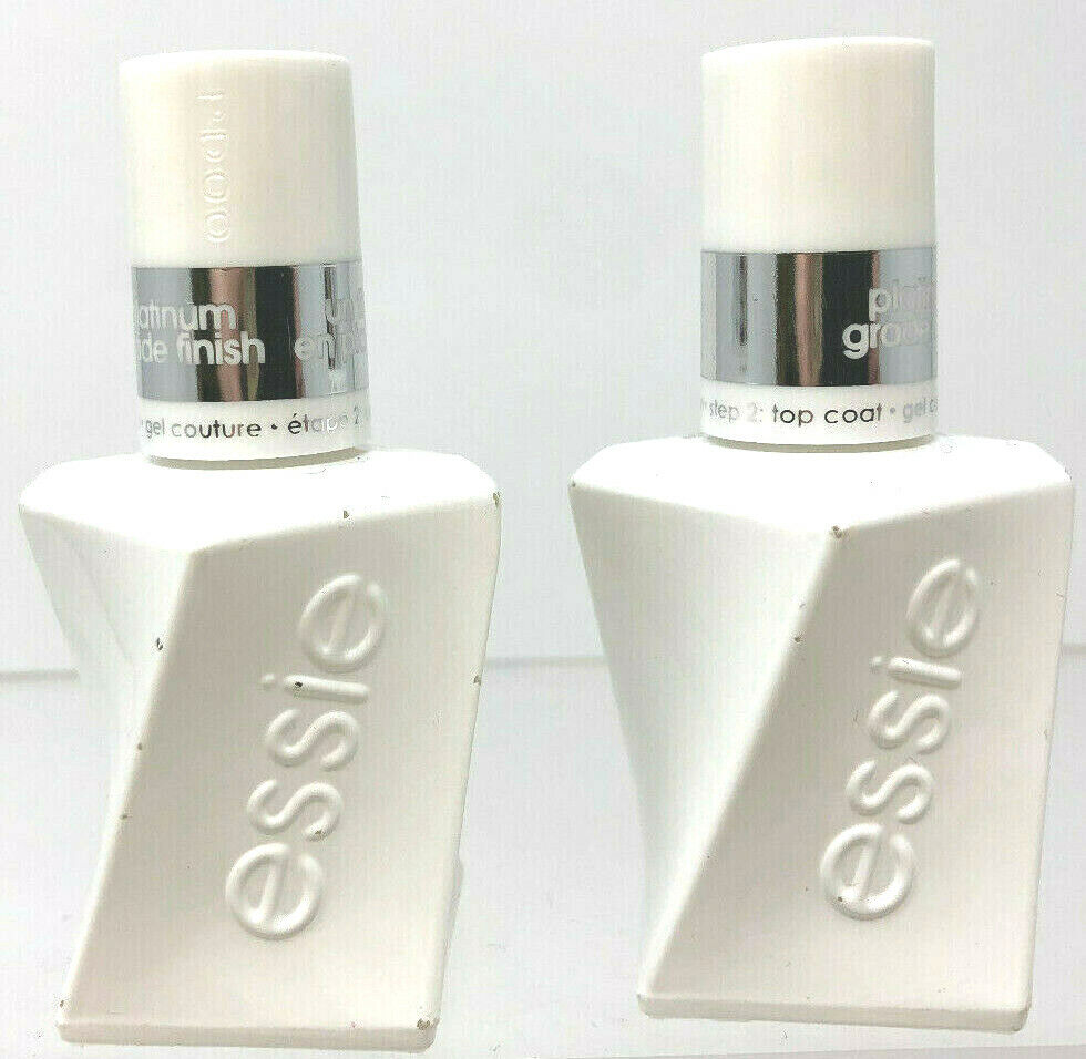 Lot of (2) Essie Gel Couture Nail Polish .46 oz #00 TOP COAT New Full Sized 