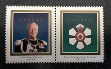 CANADA1992 #1446-1447a 42c Order of Canada & Roland Michener  Mint NH