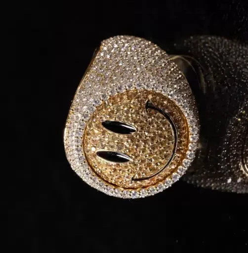 3Ct Round Cut Simulated Diamond Men's Ring 925 Silver 14K Yellow Gold Plated - Picture 2 of 5