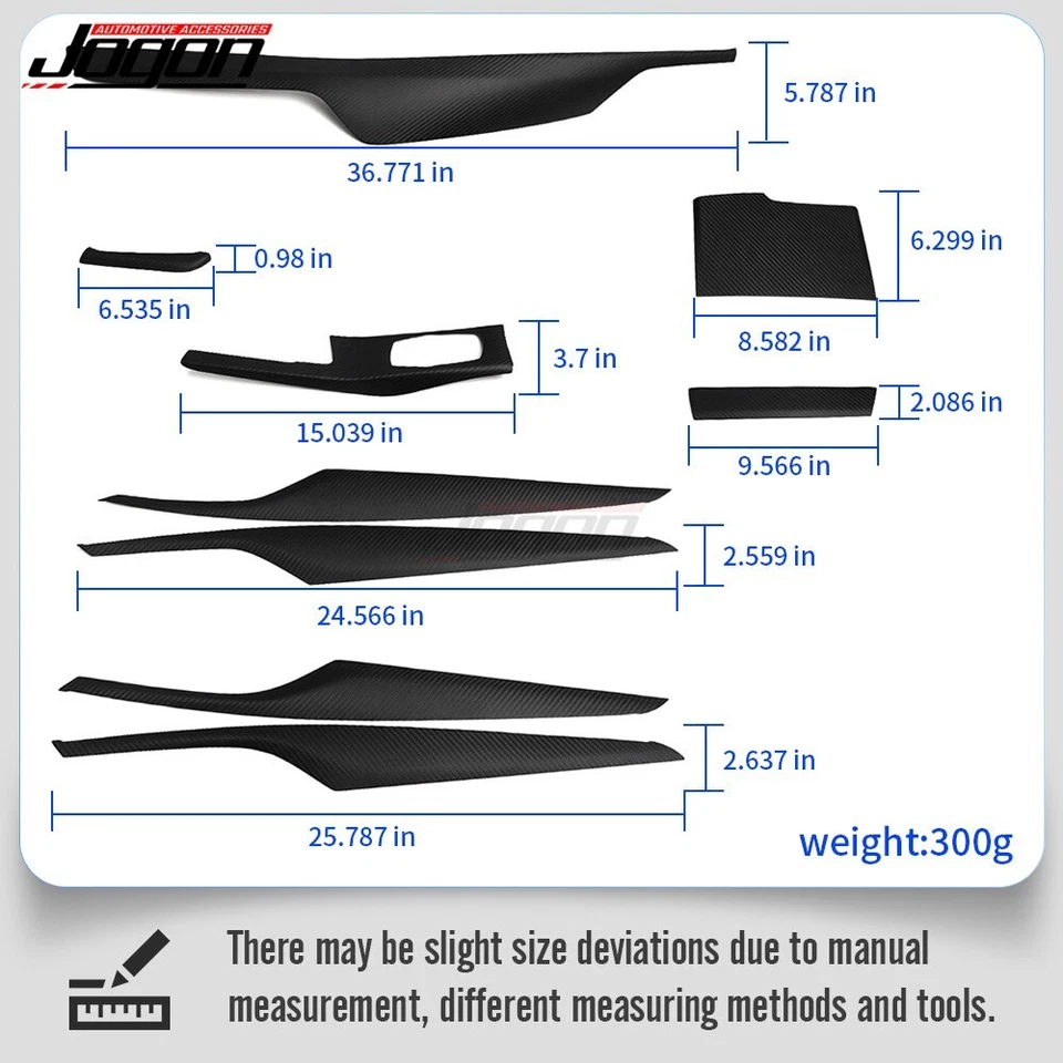 9X Tapicería interior central de carbono mate para BMW Serie 5 G30 540i M5 F90 2018-2023 Foto 4 de 4